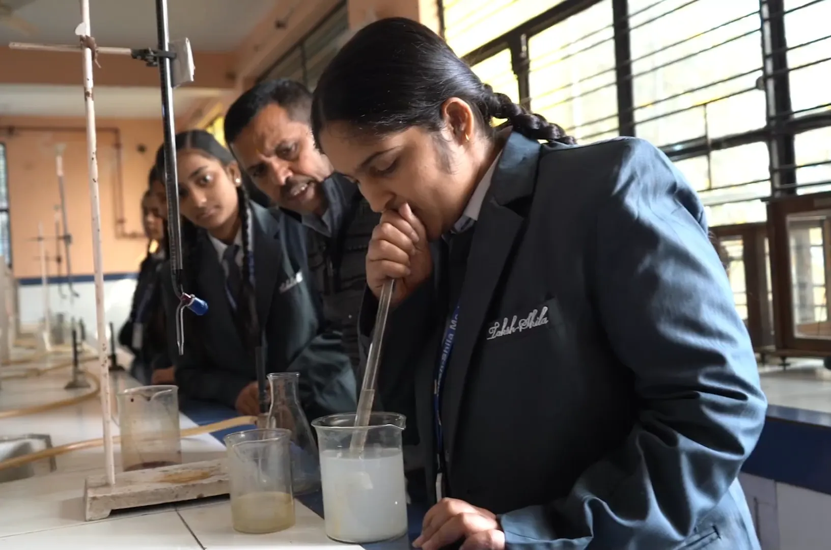 Chemistry lab The Taksh Shila School Faridabad science CBSE