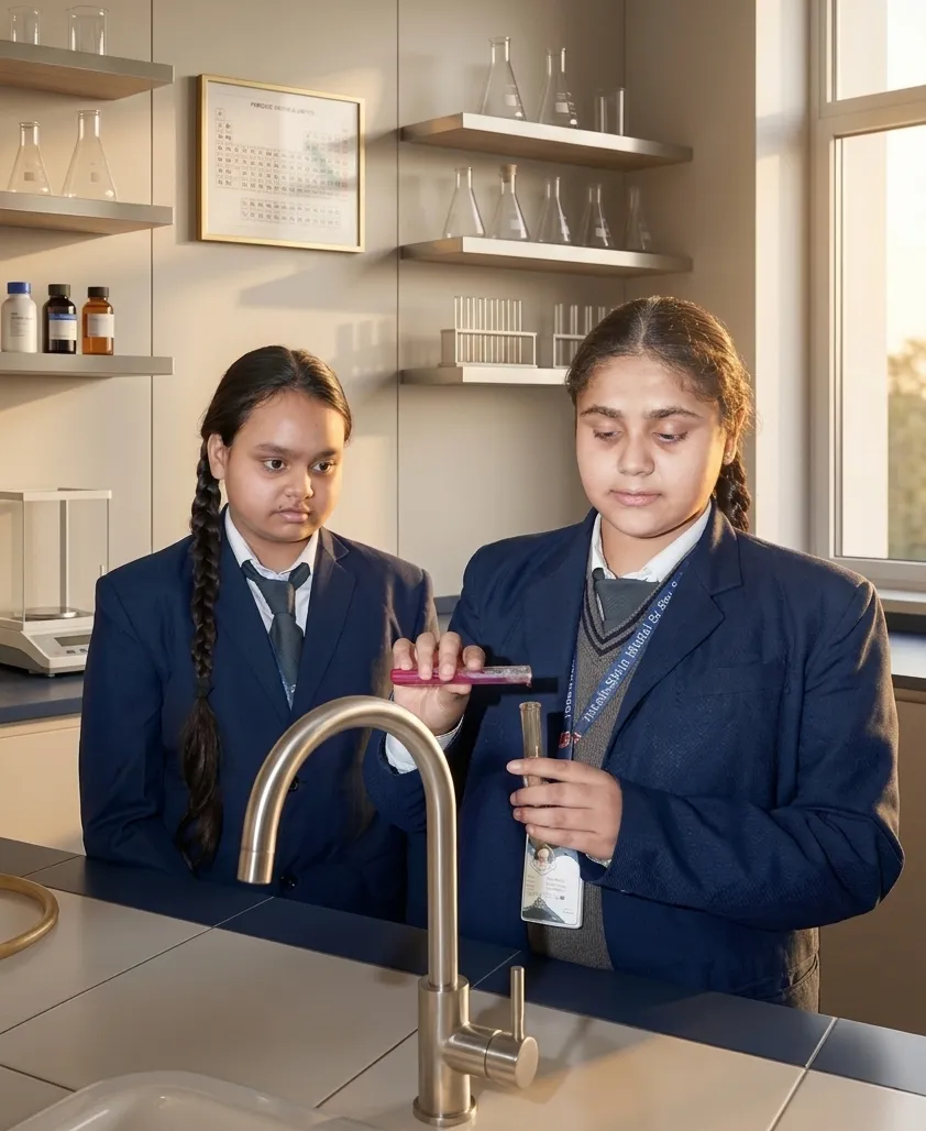 Science lab The Taksh Shila School Faridabad STEM hands-on learning